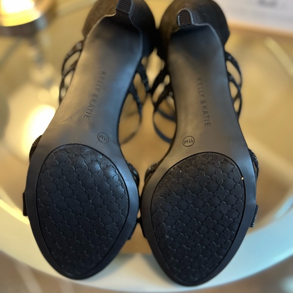 BNIB Kelly & Katie Black Sparkly Heels - Picture 4 of 4